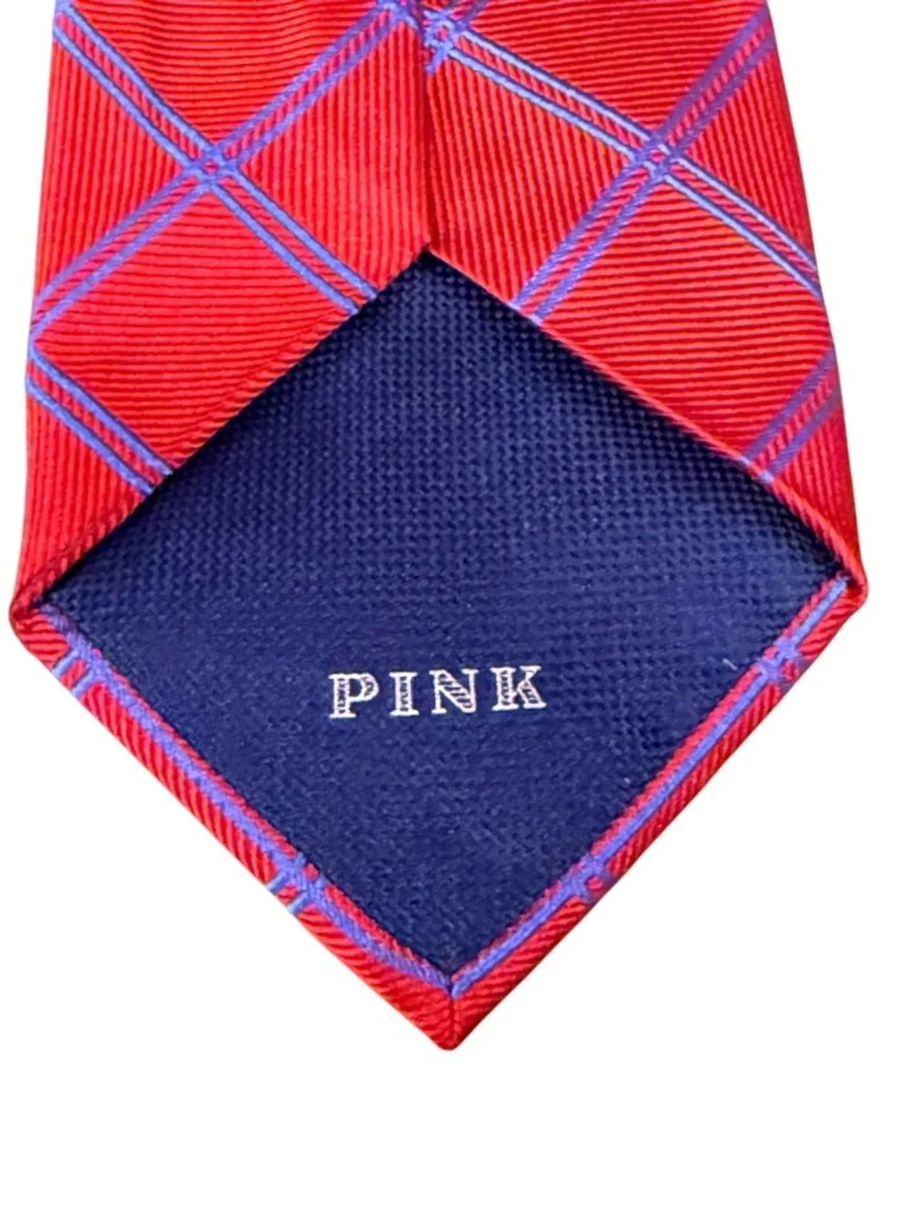 Thomas Pink Silk Tie Red Purple Diamond Grid France Jermyn Street London British